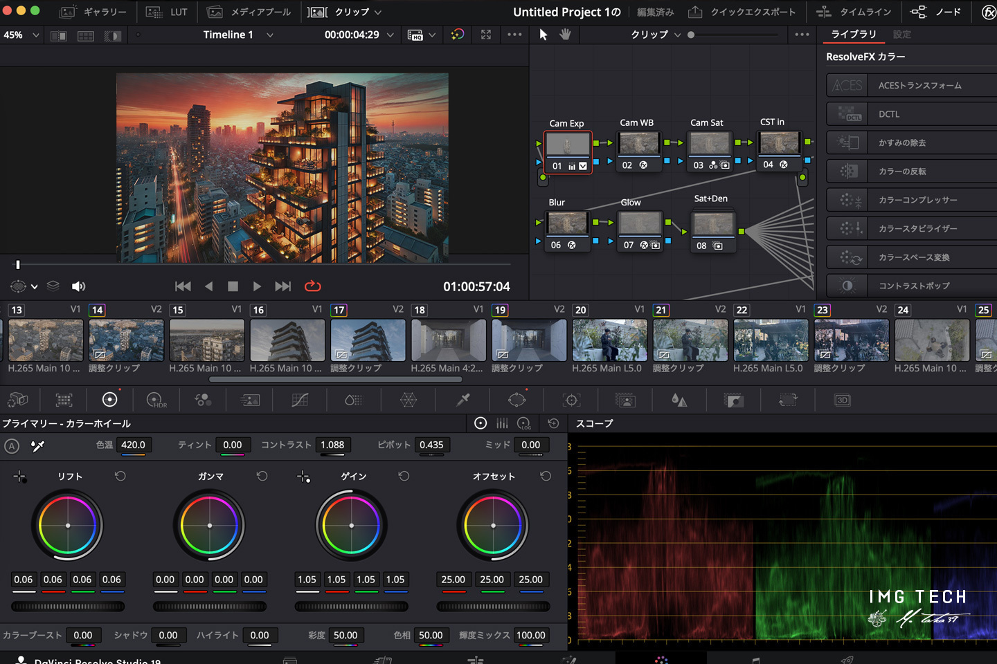 動画編集IMGTECHドローン